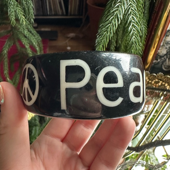 Vintage y2K Mall Rat Starter Pack Yin Yang Necklace Peace Bangle Bracelet Set - Picture 2 of 7